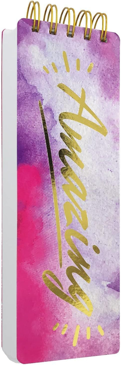 KiDEPOCH Spiral Memo List Pad, Sturdy Covers, 3 x 8.5, 300 Pages, Splashy Notes for School, Bravo Character