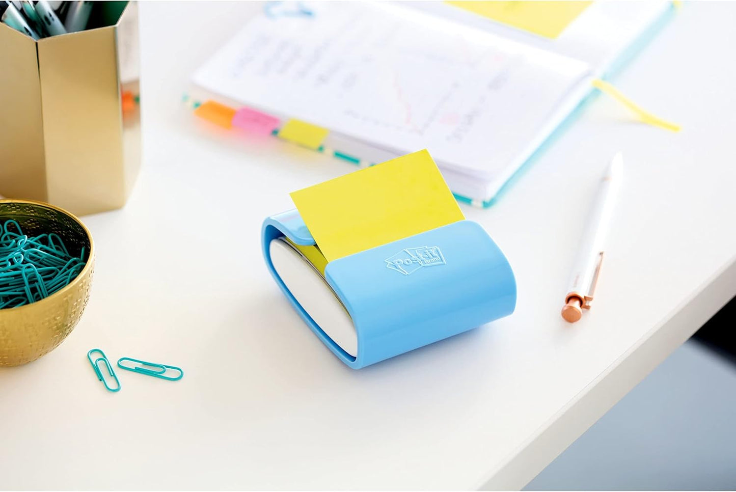 Post-it Pop-up Notes, 5 Sticky Note Pads, 3 x 3 in., School Supplies, Office Products, Accordion Sticky Notes Work with Pop-Up Note Dispenser, Assorted Brights