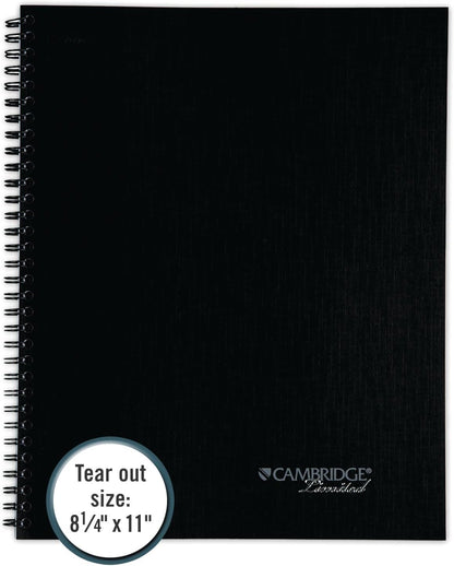 Cambridge Business Notebook, Action Planner, Legal Ruled Paper, 8-1/2" x 11", 80 Sheets, Flexible Soft Touch Cover, Wirebound, Gray (06064)
