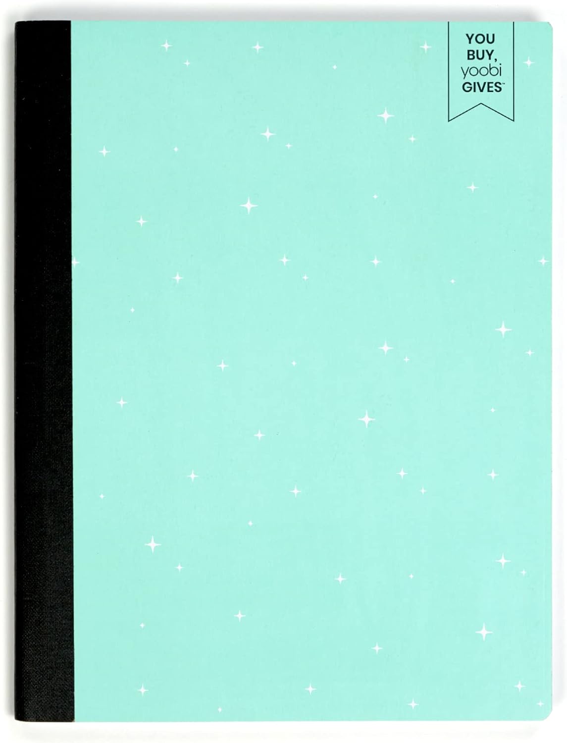 Yoobi College Ruled 8 x 10.5” Spiral Notebook Set – 3-Pack of 1 Subject Notebooks, Pink, Purple & Black Celestial Patterns – 150 Perforated 3-Hole Punched Sheets