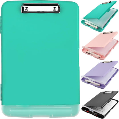 SFLHHDM Purple Clipboard, Clip Boards 8.5x11, Teacher Clipboards with Storage, Plastic Clipboard with Pen Holder, Clipboards Storage for Women Teachers Work, School & Office Supplies