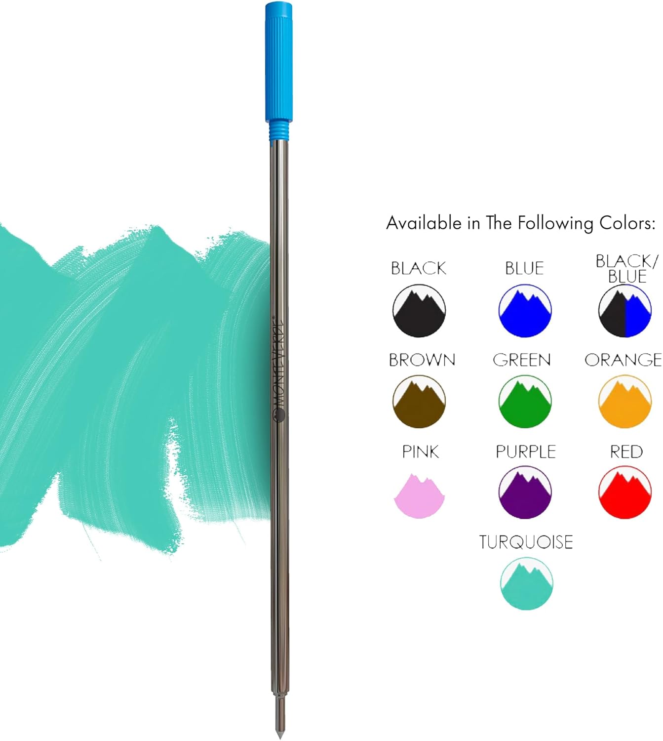 Monteverde USA Soft Ballpoint Refills to Fit Cross Pens, Medium Point, Green Ink, 2-Pack – Bold and Smooth Writing Solution