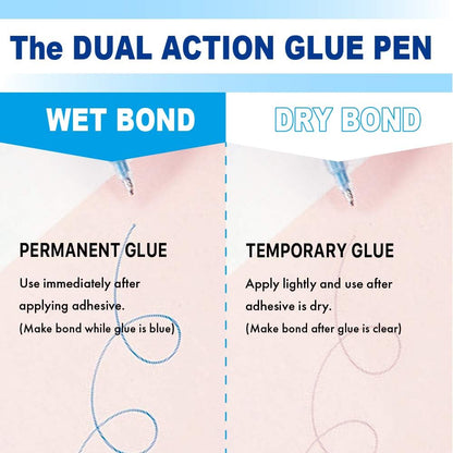 ZIG Kuretake 2-Way Glue Pen-4mm Chisel Tip, 4mm