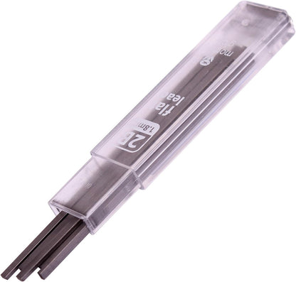 Morning Glory Flat Lead 1.8 mm Holder Pen Mechanical Pencil for Draft Drawing, Art Sketching/Calligraphy/Marking (1.8 mm 2B Lead 6 Tube-36 Leads) Graphite Lead Refill