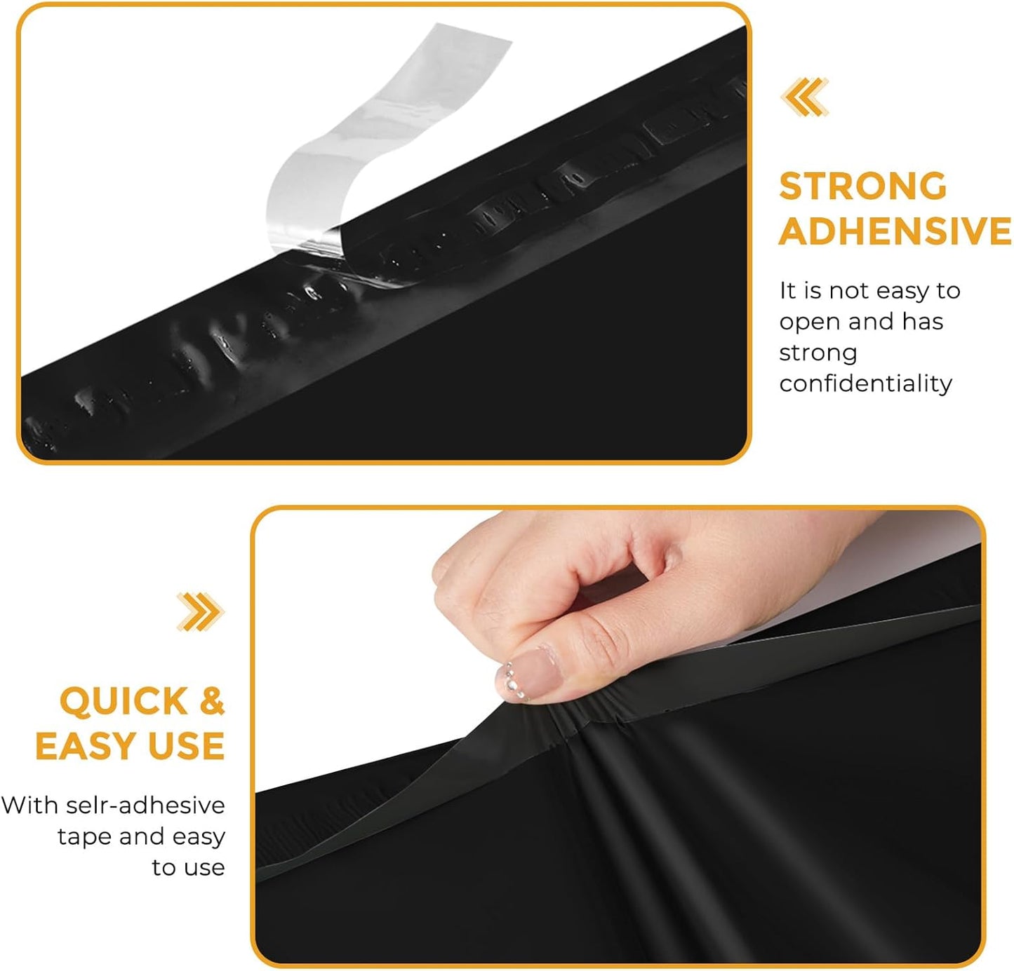Metronic Poly Mailers 10x13 100 Pcs | Small Shipping Bags for Clothing | Mailing Bags for Small Business, Shipping Envelopes,Packing Bags in Black