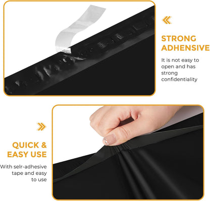 Metronic Poly Mailers 10x13 100 Pcs | Small Shipping Bags for Clothing | Mailing Bags for Small Business, Shipping Envelopes,Packing Bags in Black
