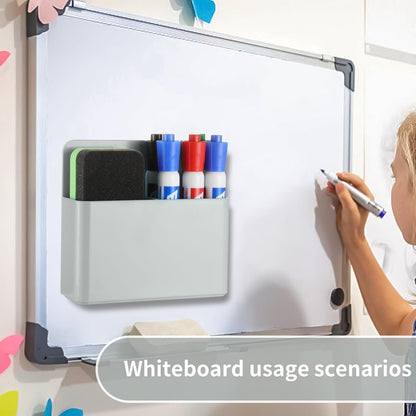 Camelmother 2Magnetic Marker Holder For Whiteboard Dry Erase Marker Holder For Office Refrigerator Fridge Classroom Must (black)