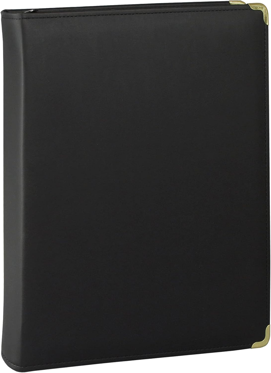 Samsill Classic Collection Leather 3 Ring Binder, Executive Presentation Portfolio, 0.5 Inch (Holds 100 Sheets), Brass Round Ring, Burgundy