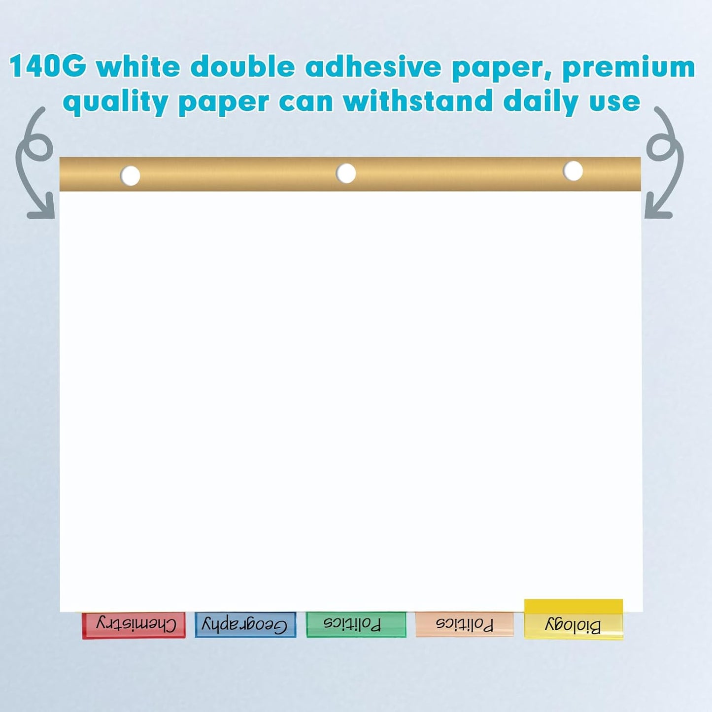 Binder Divider, PANDRI 120 Pack Binder Index White Dividers with 5 Tabs, Letter Size Paper Binder Divider for School Office Home Business