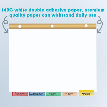 Binder Divider, PANDRI 120 Pack Binder Index White Dividers with 5 Tabs, Letter Size Paper Binder Divider for School Office Home Business