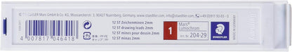 Staedtler Mars Lumochrom 204 - Case of 12 Drawing Leads 2 mm Assorted