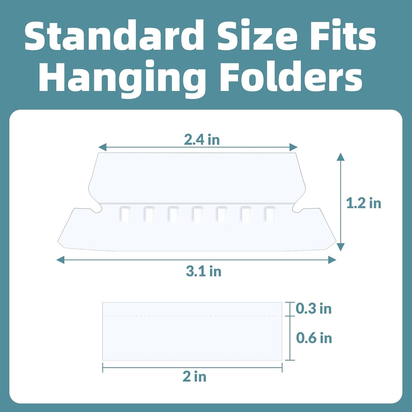 File Folder Tabs, SUNEE 100 Sets Hanging File Folder Labels Tabs and Inserts for Hanging Files Folders