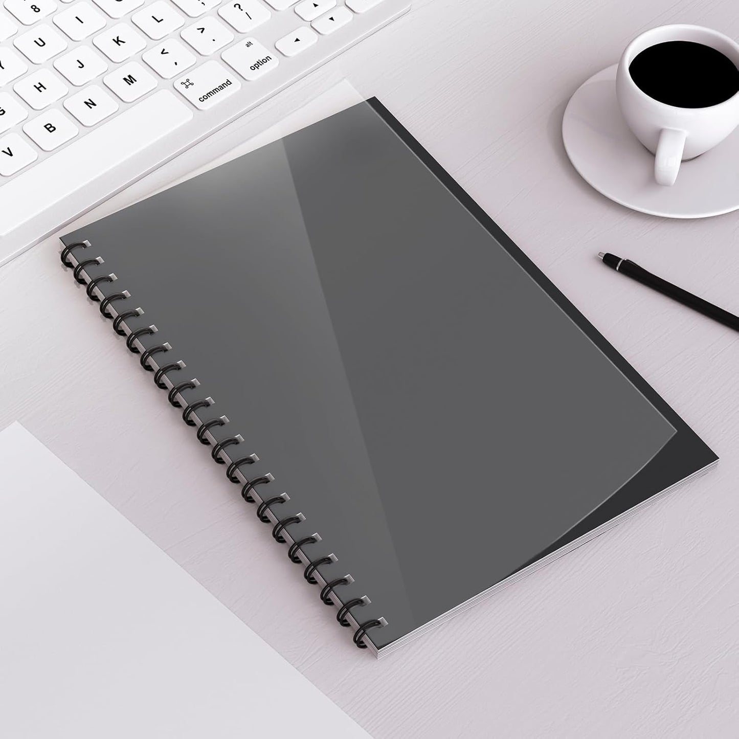 PATIKIL 20 Mil Clear PVC Binding Covers, 10 Pcs Front View Protector Un-Punched A4 Letter Size for Presentation, Report, Paper, Business Office Supply Document, Blue