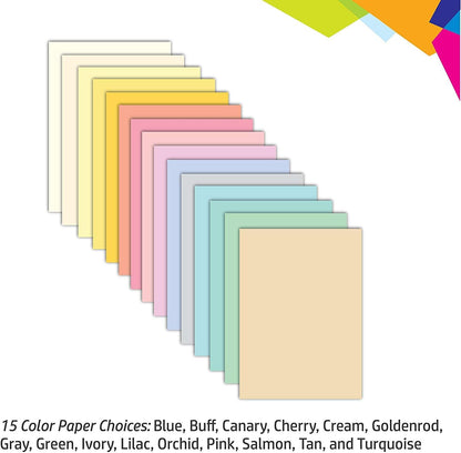 Hammermill Colored Paper, 20lb Pink Printer Paper, 8-1/2 x 11- 1 Ream (500 Sheets) - Made in the USA, Pastel Paper, 103382R
