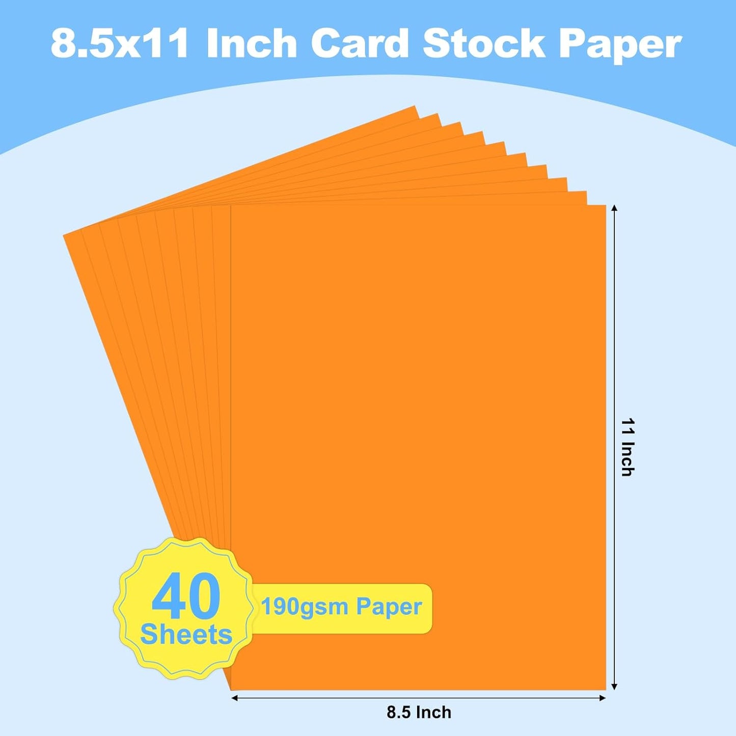40 Sheets Colored Cardstock, 8.5 x 11 Construction Paper, Black Card Stock Paper, Cardstock Printer Paper for Halloween,Mothers Day, Christmas, Wedding Invitations, DIY Cards, Photo, Art and Crafts