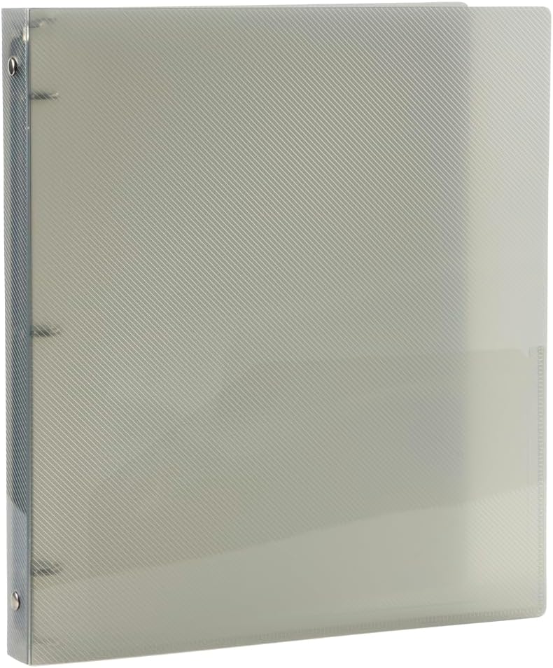 JAM PAPER Plastic 0.75 inch Binder - Clear 3 Ring Binder - Sold Individually