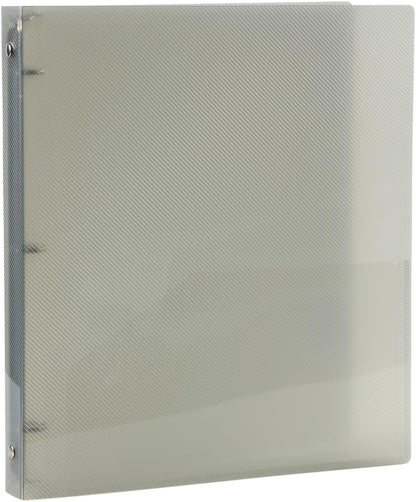 JAM PAPER Plastic 0.75 inch Binder - Clear 3 Ring Binder - Sold Individually