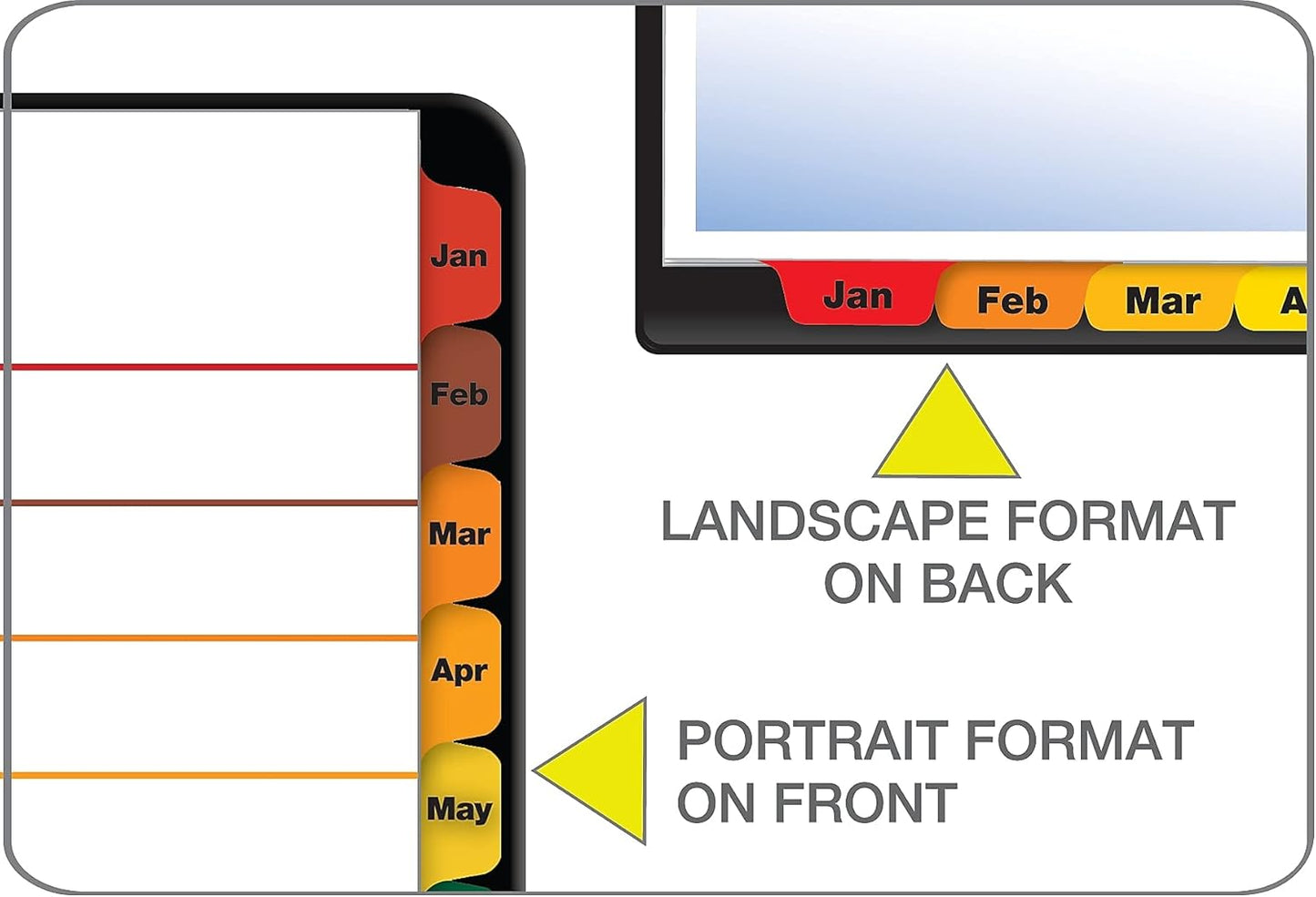 Cardinal OneStep Binder Dividers, 12-Tab Monthly, Customizable Table of Contents, Reversible Multicolor Tabs, 1 Set (60318CB)
