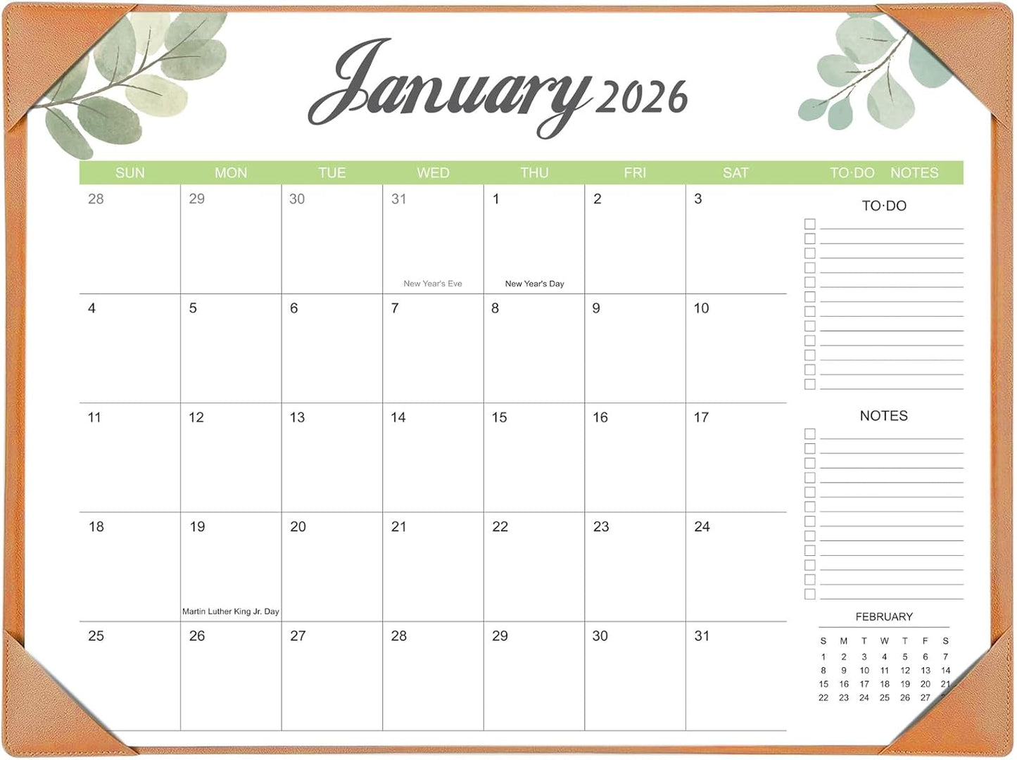 Desk Calendar 2026-2027 with Desk Mat – 22" x 17" Large Desk Pad Calendar Runs from January 2026 to June 2027, Office Supplies Desktop Monthly Calendar for Home & Office