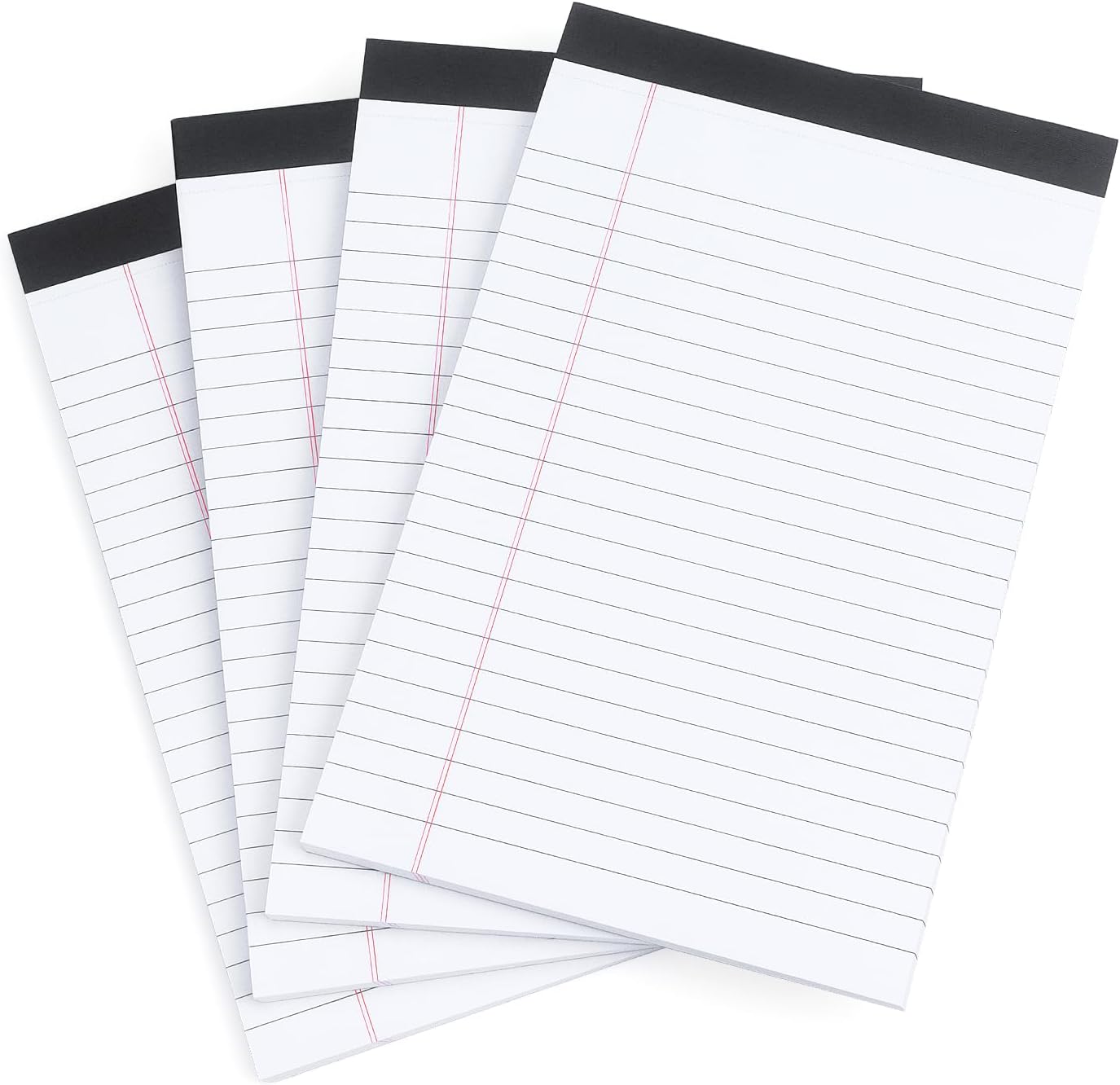 ZZTX Legal Pads Note Pads 5 x 8 Inch Lined Writing Pads, 50 Sheets Per Writing Pad, 4 Pack (Multicolor)