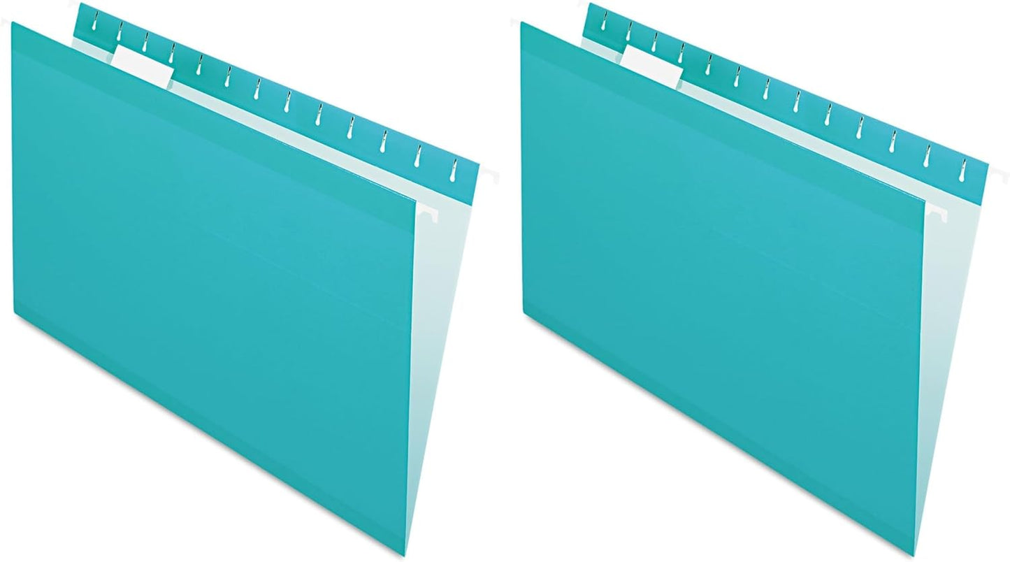 Pendaflex Hanging File Folders, Legal Size, Aqua (PFX415315AQU)