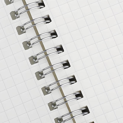 A5 Spiral Notebook 120gsm Graph Paper Notebook 160 Pages Per Hardcover Grid Notebooks 5.7 x 8.3 Inches (2 Pack)
