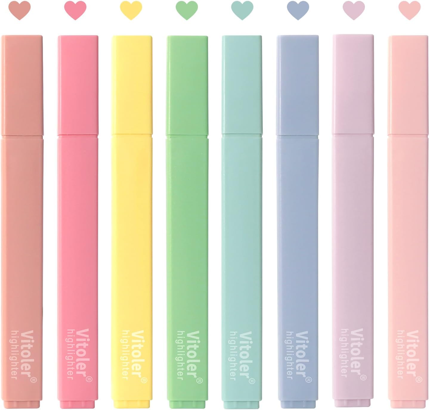 Highlighters, 8 Colors Chisel Tip Highlighters, No Bleed Bible Highlighters for Journaling Planner Notes Supplies