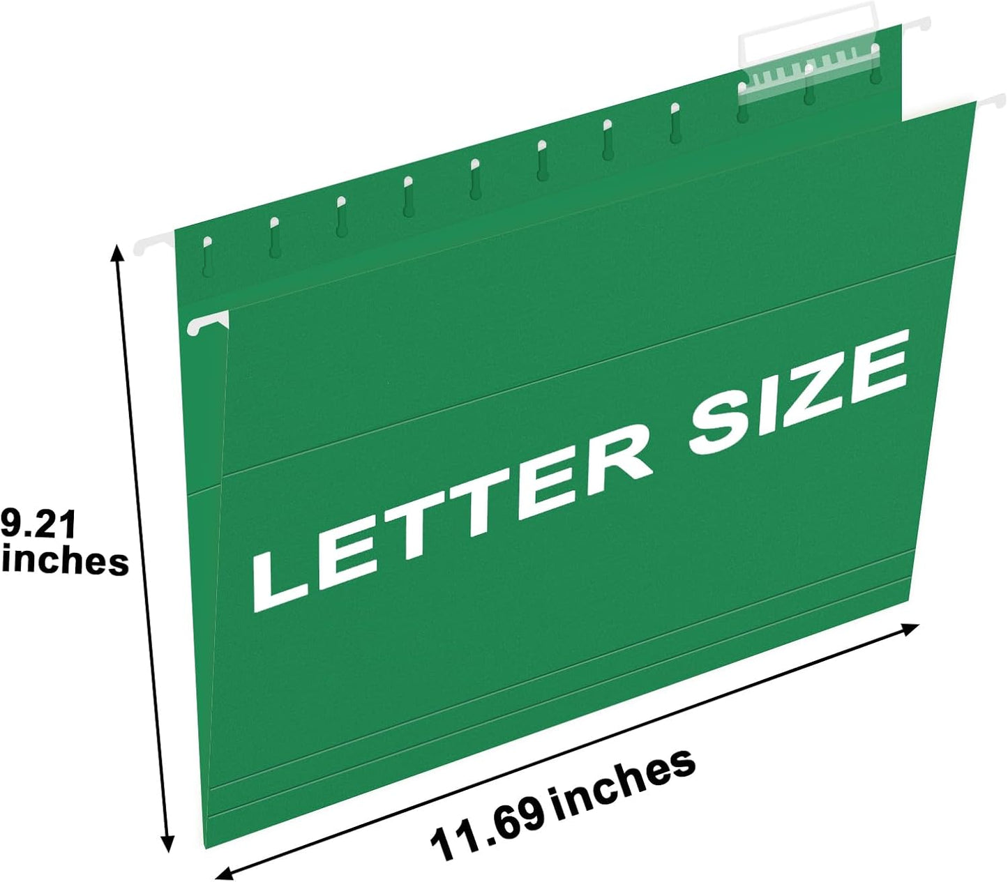 HERKKA Hanging File Folders, 60 Pack Reinforced Letter Size Hanging Folders, Designed for Bulky Files, Filing Cabinet, 1/5-Cut Adjustable Tabs (Black)