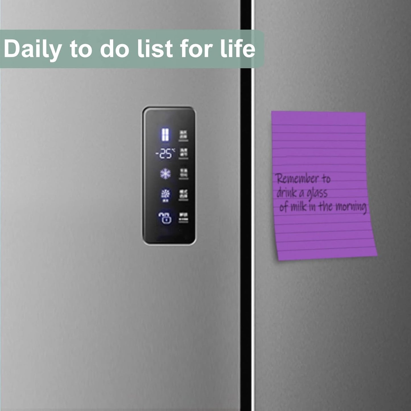 24 Pack Lined Sticky Notes 4X6 in, Self Sticky Note Pads with Lines, Large Sticky Note Memo Pad for Office, Home, School, Meeting, 50 Sheets/pad, Morandi