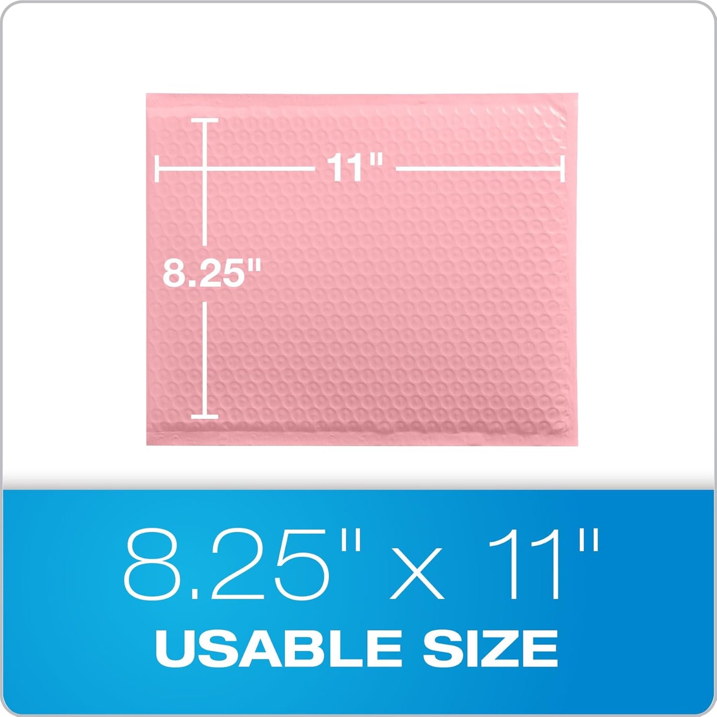 Quality Park Bubble Mailers, 8.5 x 11 Shipping Envelopes, Water Resistant White Poly Padded Envelopes, Redi-Strip Peel Off Closure, 25/Box (QUA85859)