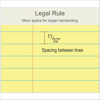 Legal Pads – 8.5” x 11”, Perforated, 50 Sheets per Pad – Pack of 6, Yellow Paper, Smooth Writing (Pack of 6)