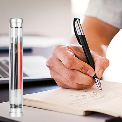 8 Pieces Replaceable Ballpoint Pen Refills Work for Most Brands Pens with Smooth Writing,Free-Flowing German Ink with Medium 0.5mm Ballpoint Tip(Black Refills and Length 4.4inch)