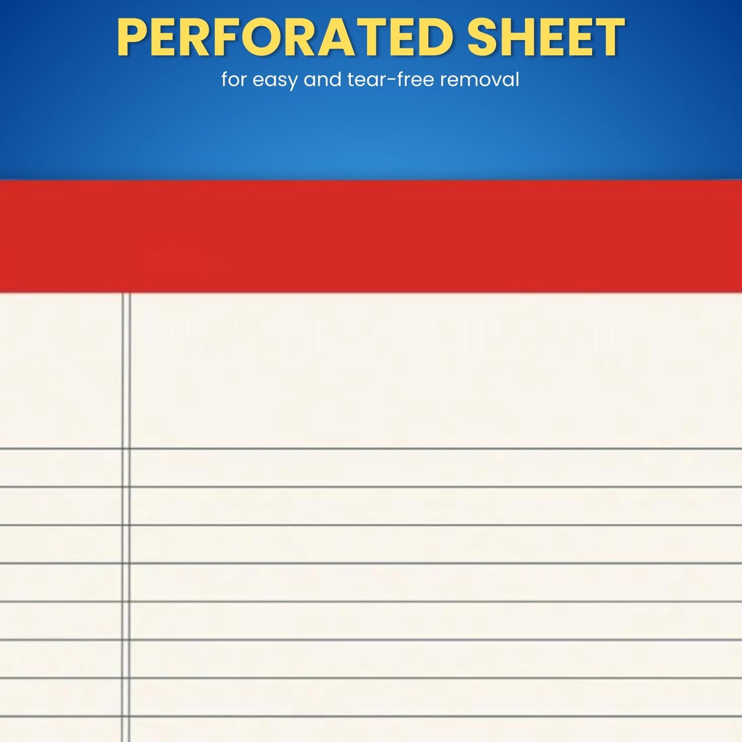 1InTheOffice Note Pads 5x8, Writing Pads, Lined Note Pads, Narrow Ruled, 50 Sheets/Pad, 12 Pack