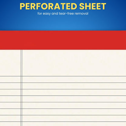 1InTheOffice Note Pads 5x8, Writing Pads, Lined Note Pads, Narrow Ruled, 50 Sheets/Pad, 12 Pack