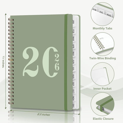 Planner 2026-2027, Weekly and Monthly Academic Year Calendar Planner, July 2026 - June 2027, Daily Agenda Book for Office School Supplies, A5(6.3'' x 8.5'')