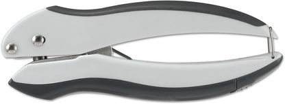 Bostitch Office EZ Squeeze One-Hole Punch, 10 Sheet Capacity, Lightweight, Gray/Blue (2402)
