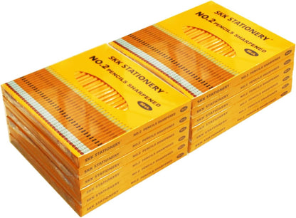 SKKSTATIONERY 360pcs Pre-sharpened Pencils with eraser top, No.2 Wood Pencils Bulk #2 HB pencils Yellow HB Pencil Sketching Drawing Back to School Teacher Supplies 360 counts per box