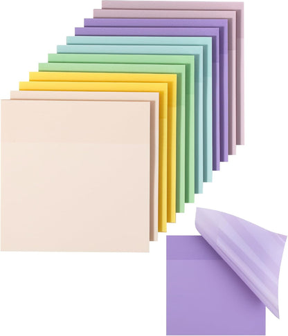 Mr. Pen- Transparent Sticky Notes, 3" x 3", 12 Pads, 600 Sheets, See Through Self-Adhesive Notes for Bible Journaling and Studying, Water-Resistant, Easy to Peel, Clean Removal