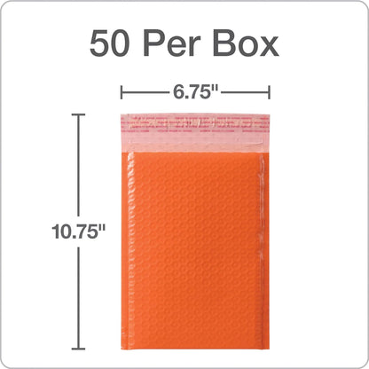 Quality Park Bubble Mailers, 6 x 9 Inch, White Poly Mailers, Padded Envelopes, Shipping Envelopes, Water Resistant, Self Seal, 50 Per Box (QUA85856), Plastic
