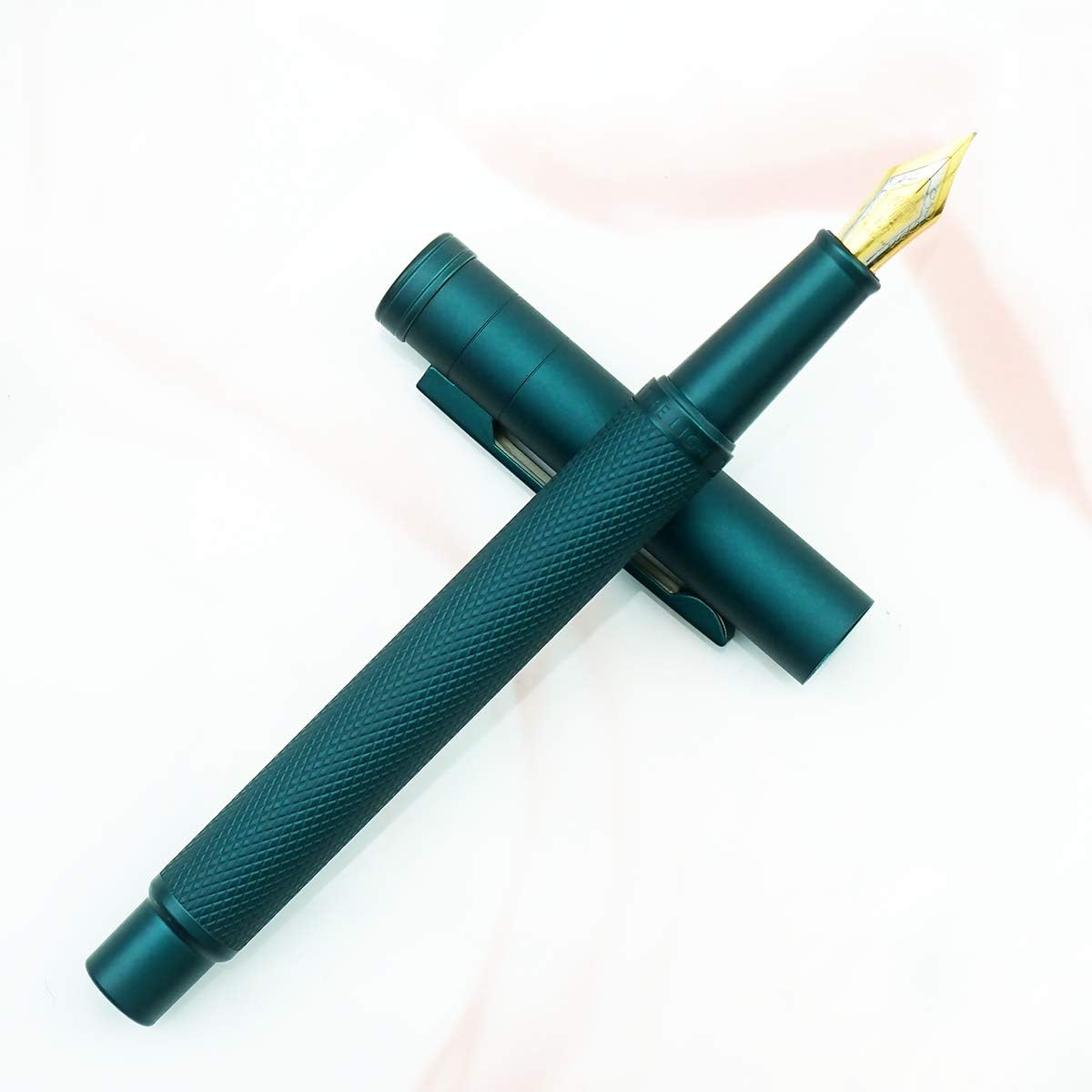 Hongdian Matte Black Forest Rollerball Pen with Schmidt Black Ink Refill, Classic Design with Metal Case for Business Signature