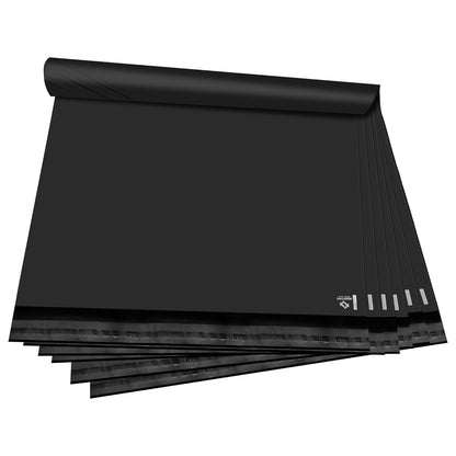 KKBESTPACK 100 Pcs 12x15.5 Poly Mailer Envelopes Shipping Bags Self Adhesive Waterproof Bags (Black), 12 x 15.5