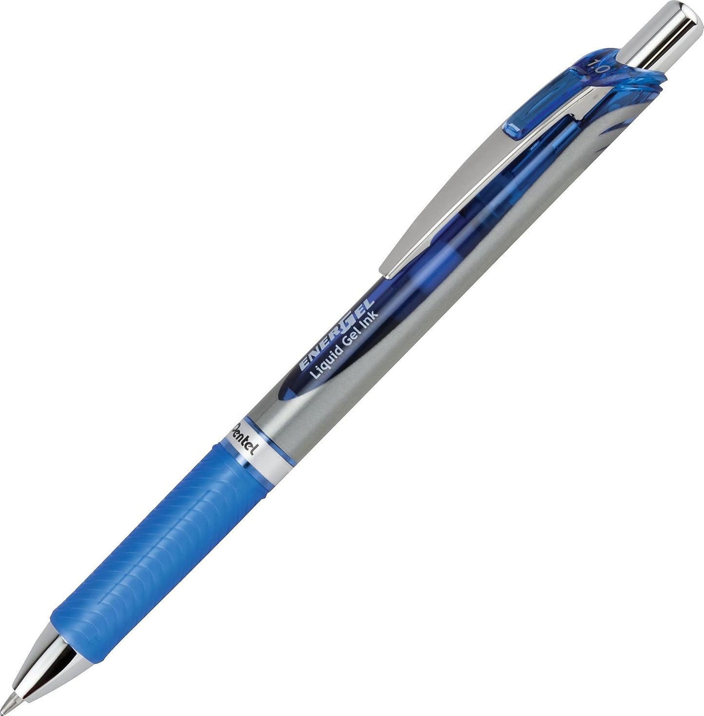 Pentel EnerGel RTX Retractable Liquid Gel Pen, (1.0mm), Bold Line, Metal Tip, Black Ink, Pack of 3 (BL80BP3A)
