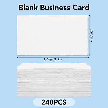 120 Pcs Blank Business Cards, 2x3.5in Small Index Cards, 350GSM Thick White Blank Note Cards for Business Study Index Invitation Playing