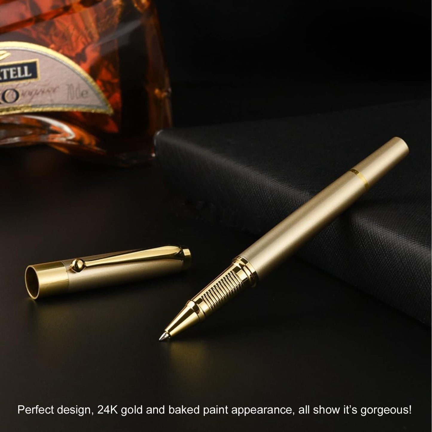 YIVONKA Ballpoint Pen Black Refill,Luxury Ballpoint Line width 0.5mm,Best Ball Pen Gift Set for Men & Women Professional Executive,Office,Nice BallPens Classy Gift Box (Black)