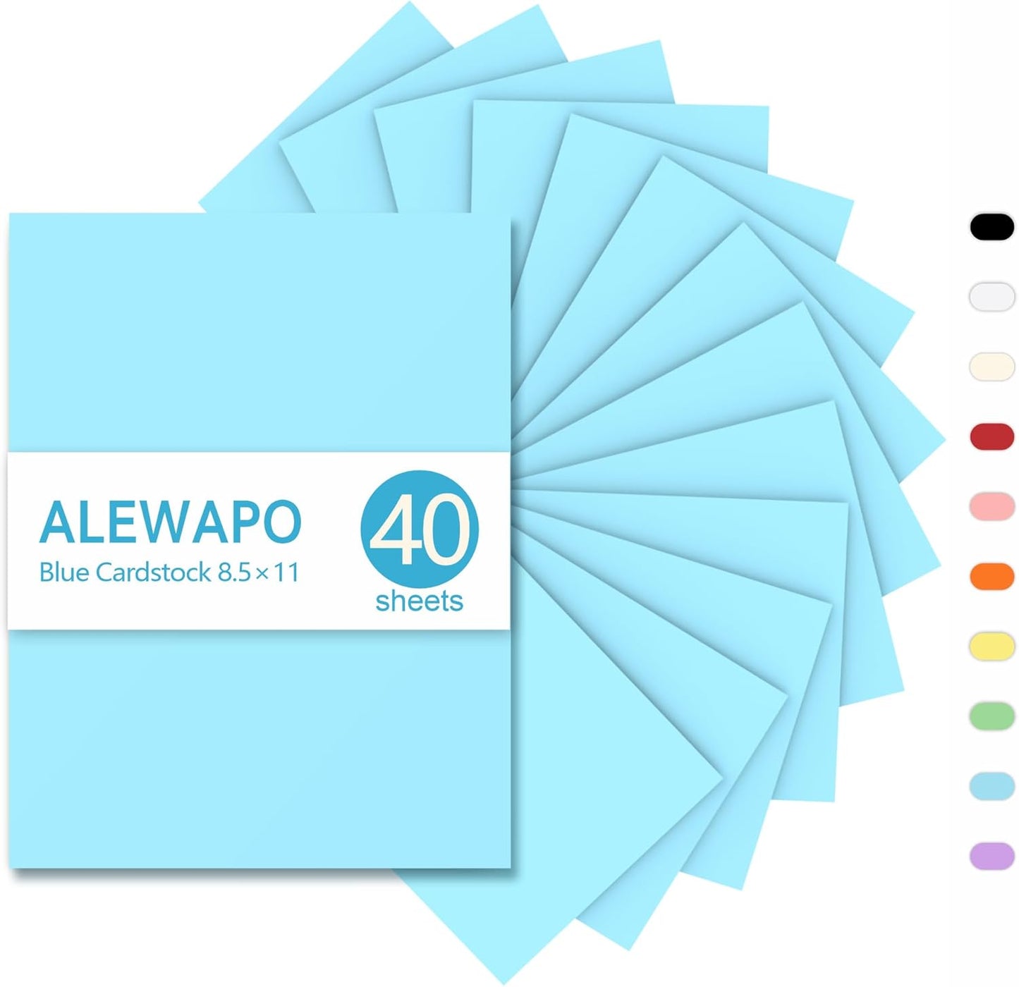 White Cardstock 8.5 x 11, 40 Sheets Card Stock, 75 LB/200 GSM Thick Copy Paper, Cardstock Printer Paper for School & Office Supplies, Art, Watercolo, Craft, Drawing, Invitations, Menus, DIY Cards