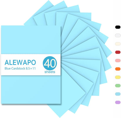 White Cardstock 8.5 x 11, 40 Sheets Card Stock, 75 LB/200 GSM Thick Copy Paper, Cardstock Printer Paper for School & Office Supplies, Art, Watercolo, Craft, Drawing, Invitations, Menus, DIY Cards