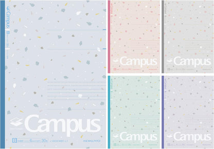 KOKUYO Composition Notebooks, 5 Pack Campus Semi-B5 Comp Book with Dot B 6mm Ruled, 30 Sheets, School Lined Notebook in Shear Stone, Journal Notebook for Women Work Study Note Taking(NO-GS3CWBT-L1X5)