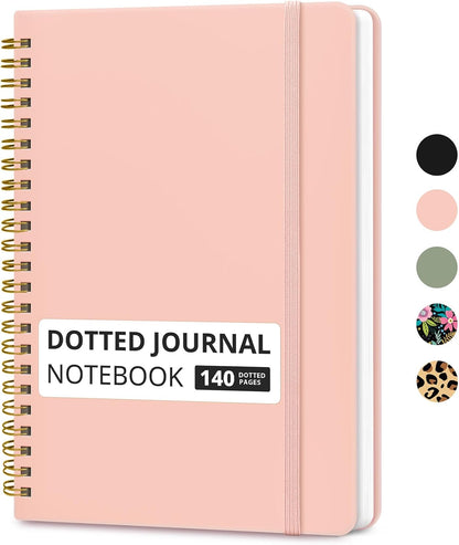Taja Lined Spiral Journal Notebook for Women & Men, 140 Pages, College Ruled Hardcover Notebook for Work & Note Taking, Journals for Writing, A5(5.7" x 7.9") - Green