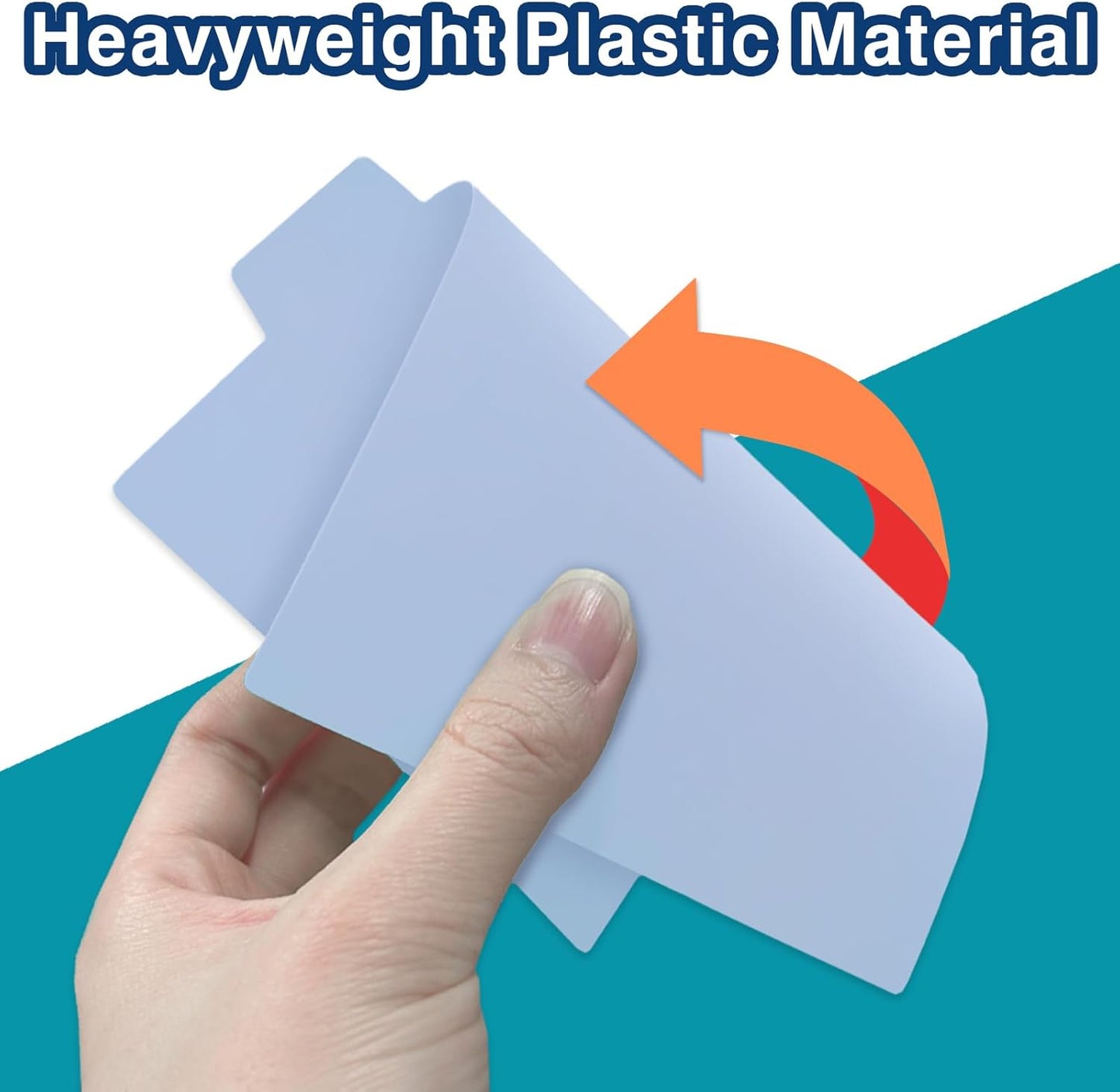 Chell 4x6 Plastic Index Card Dividers, Heavyweight Poly Index Card Guides A-Z for Flash Cards and Recipe Cards, with Alphabetical/Blank Stickers, Pack of 25