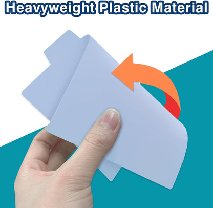 Chell 4x6 Plastic Index Card Dividers, Heavyweight Poly Index Card Guides A-Z for Flash Cards and Recipe Cards, with Alphabetical/Blank Stickers, Pack of 25